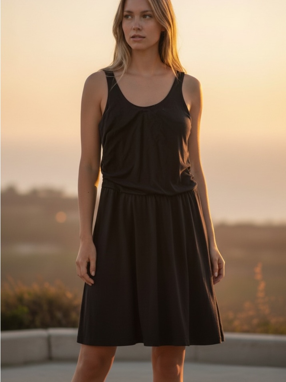 Faded Glory SZ 4-6 Black Sleeveless Scoop Neck Dress